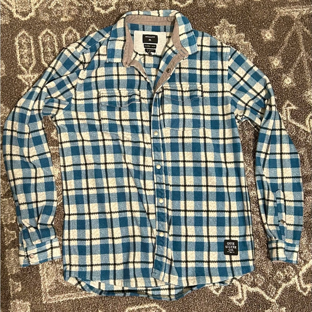 Quicksilver Fleece Flannel Shirt Men’s Size Medium